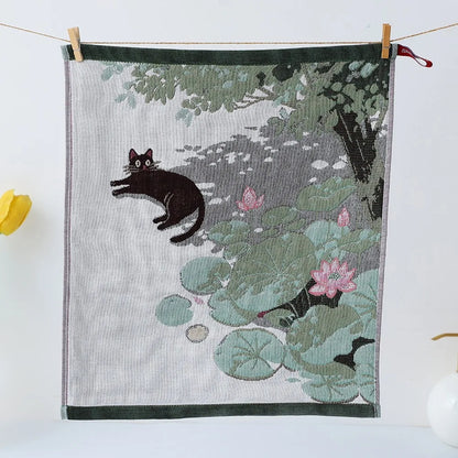 New 34x40cm Large Hand Towel Quick Dry Decorative Kitchen Towel 4 Layer Cotton Gauze Tea Towel Home Restaurant