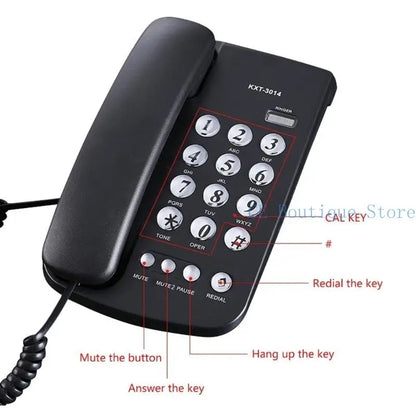 652F Landline Phones Fixed Telephone for Office Home Bathroom Emegency Telephone