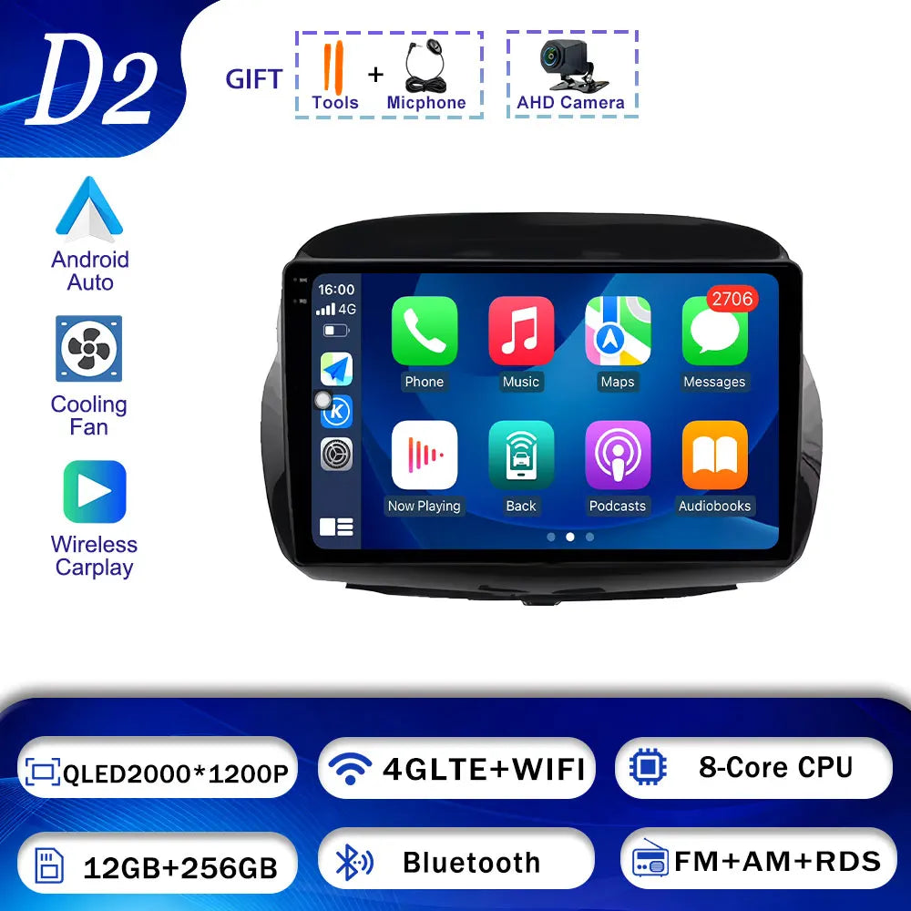GPS Navigation Android 15 For Honda Edix FRV 2004-2009 BT Carplay Car Radio Multimedia  Head Unit WIFI Video Player 4G DSP Audio