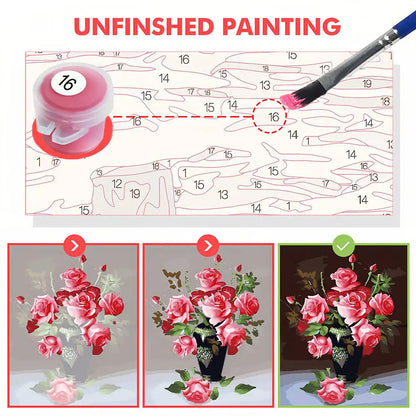 DIY Painting By Numbers On Canvas Flower House Digital Oil Painting Scenery Landscape Drawing On Canvas Wall Decor Living Room