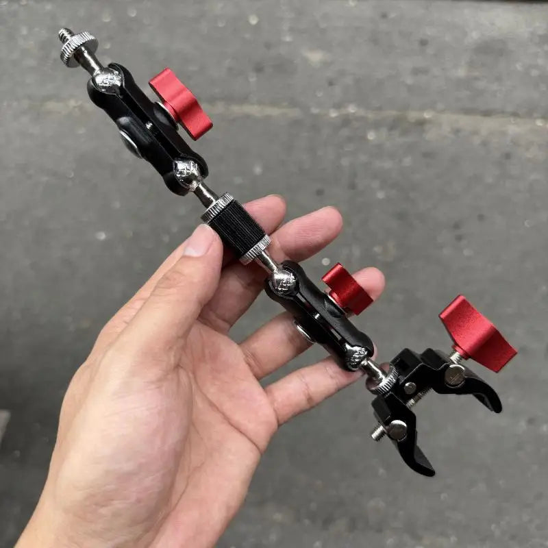 1Set Photography Accessories Camera Metal Super Clamp With Double Ball Head Magic Arm For  Monitor Light Mic Phone Mount