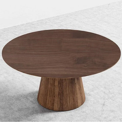 dining room furniture solid wood walnut veneer Round Pedestal Dining Table