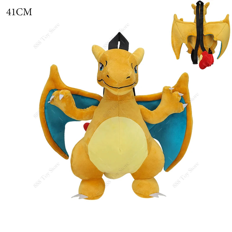 Hot Sale Pokemon Plush Backpack Toys Cute Psyduck Charizard Gengar Mimikyu Snorlax Ho-Oh Piplup Stuffed Schoolbag Peluche Dolls