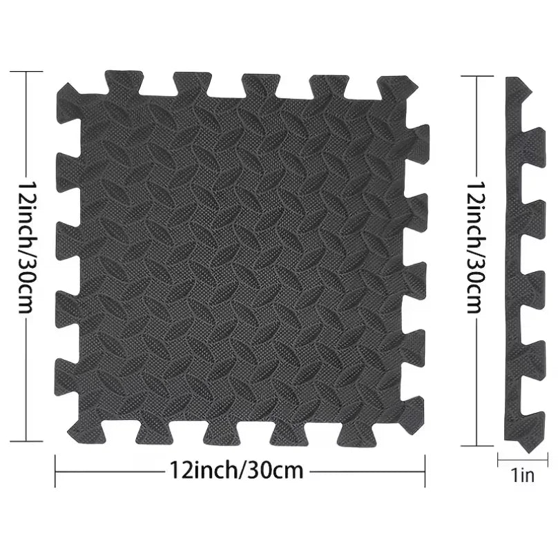 30x30cm 16 Pcs Interlocking Yoga Mat Home Gym and Yoga Equipment Protective Mat EVA Foam Non Slip Flooring Indoor Fitness