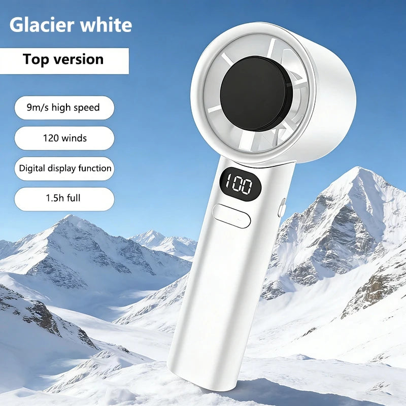 Lenovo 3000mah Handheld Fan LED Digital Display Electric Hand Fans Ice Compress High-Speed Cool USB Rechargeable 2026