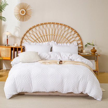 3pcs Cutting Flower Bedding Set with Zip Closure - Polyester, All-Season Comforter Set (Comforter & Pillow Shams Not Included)