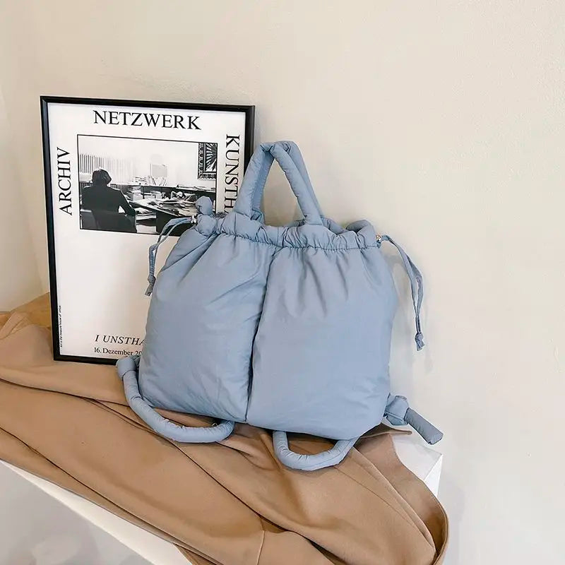 Backpack Women 2025 Fashion Simple Soft Solid Shoulder Bags Handbag Office Lady Girls Backpack