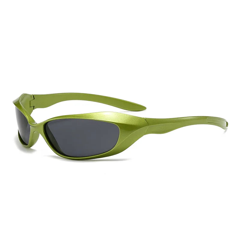 New cross-border riding sunglasses, internet-famous couple style, punk hip-hop sports glasses, European and American futuristic