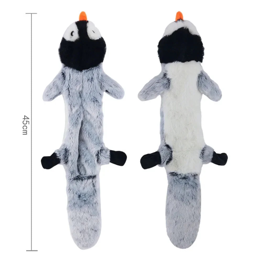 Cute Plush Squeak Toys Pet Wolf Rabbit Animal Plush Toys Dog Chew Whistling Involved Squirrel Dog Toy Funny Pet Products