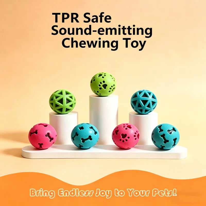 TPR Elastic Toy Ball for Pets Chewable Sound-making Nteractive and Dog Training Dog Interaction To Relieve Boredom Dog Supplies