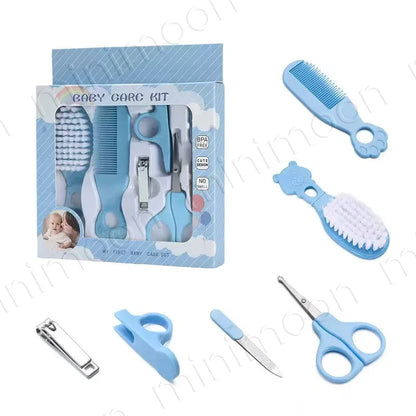 6-Piece Baby Grooming Kit & Hygiene Set, Safe Nail Clippers & Hair Brush Kit for Infant and Toddler Care