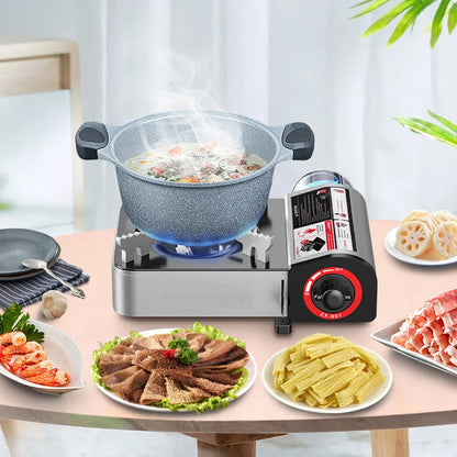 Portable Butane Camping Stove Automatic Ignition Butane Stove Portable Gas Grill for Emergency Tailgating Hiking Camping