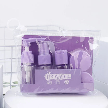 6Pcs Travel Bottle Set for Toiletries, Travel Containers for Toiletries with Clear Zipper Toiletry Bag, Leak Proof Refillable