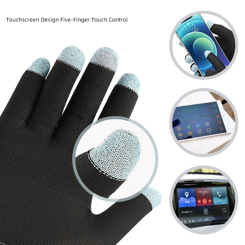 1Pair All Finger Operations Gaming Gloves Providing Accurate Screen Interaction For Mobile Devices For Winter Warmth