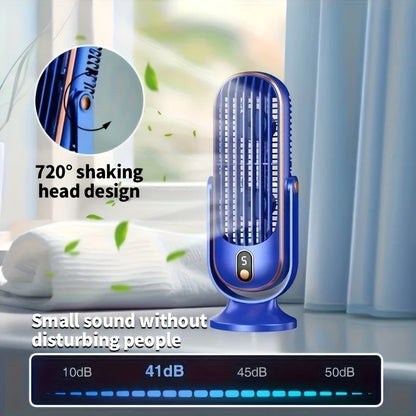 Portable USB Fan | 5 Speeds, 720° Swivel, Quiet Cool Breeze, Air Circulation, Indoor/Outdoor Use, Ideal For Home, Office, Trave