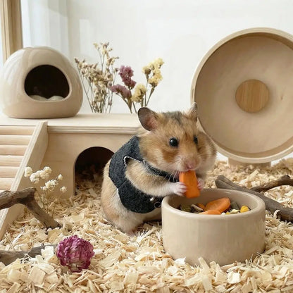 Cute Adorable Hamsters Apparel Skin-friendly with Buckle Cozy Pet Vest Warm Fabric Breathable Small Pets Clothing Photo Outfit