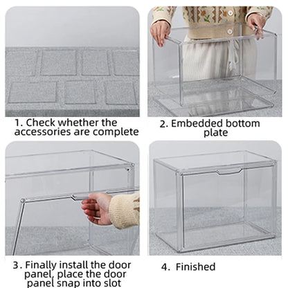 Multifunctional Foldable Storage Box Organizer for Figurines, Jewelry, Makeup, Blind Box, Bag Display – Super Big Acrylic Case