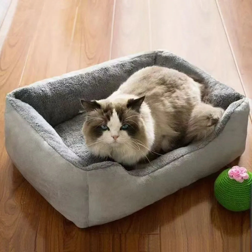 Comfortable Short Cat Bed Warm Comfort Cozy Sleeping Surface Pet Cushion Bed Soft Texture Pet Sleeping Mat Cats Kittens