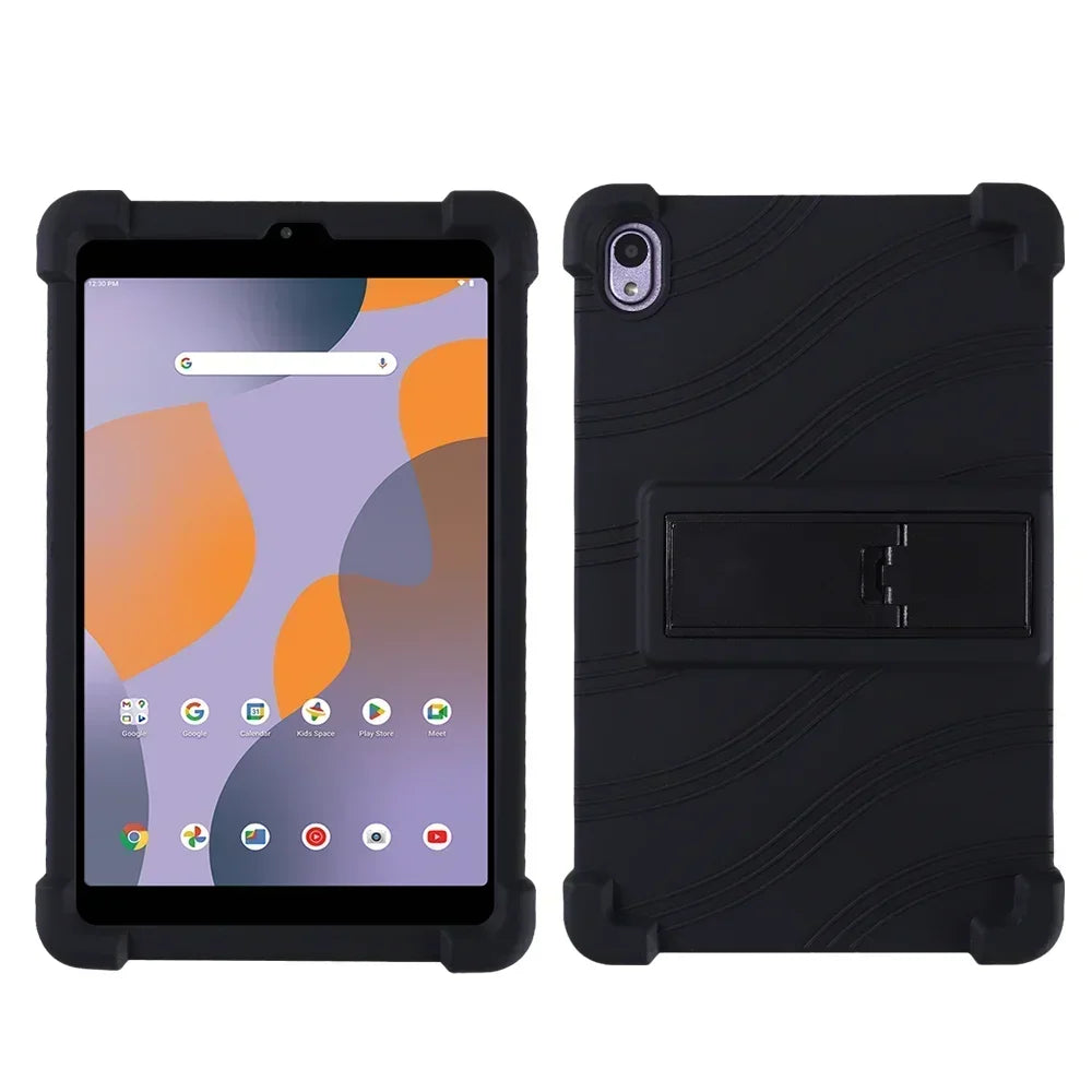 For Walmart ONN 8-inch 100135923 Tablet Case 2024 Shockproof Air Cushion Soft Silicone 8-inch Adjustable Stand Protective Case