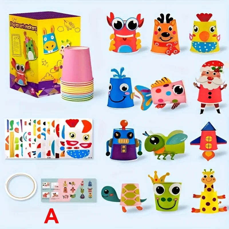 Animal Craft DIY Kit, Educational Arts & Crafts Set, Includes Stickers, Perfect Gift, Enhances Fine Motor Skills, Craft Supplies