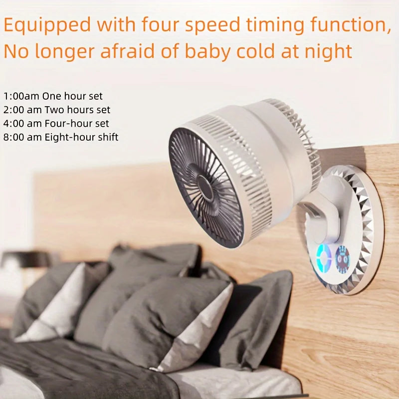Portable air circulation fan household USB charging small fan, suitable for home, office and kitchen use.
