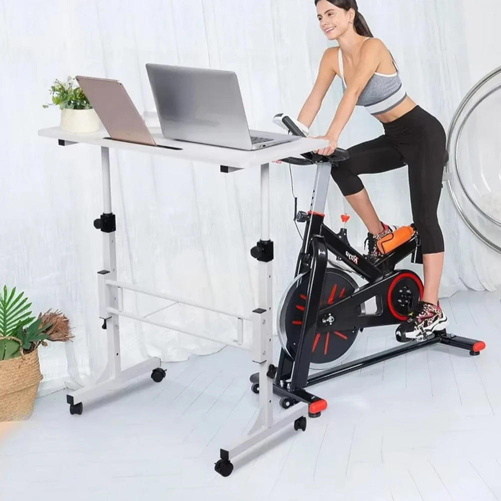 Mobile Stand Up Desk with Wheels Oversized Table Adjustable Height Large Laptop Desk Portable Study Desk for Dormitory Student