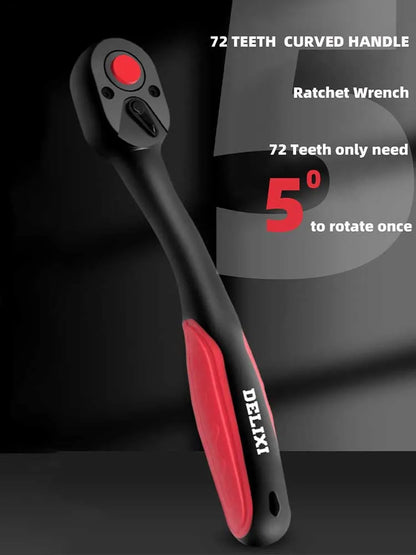 Car Repairs Ratchet Wrench  1/4 3/8 1/2  Inch High Torque Reversible  Quick Release Ratchet Socket Wrench Hand Tool
