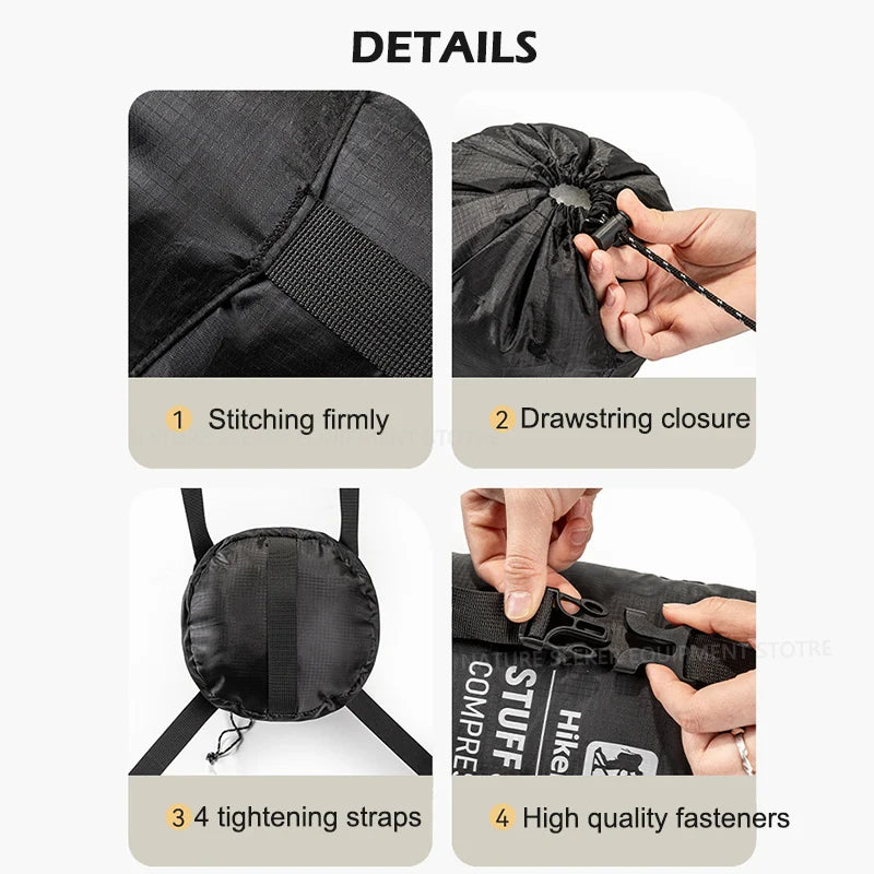 HIKEMAN Compression Stuff Sack for Sleeping Bag Outdoor Camping Backpacking Hiking Gear Storage Bags