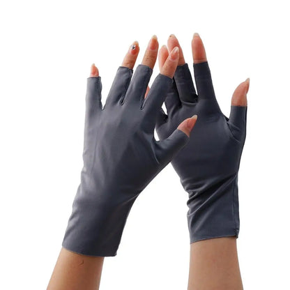 Women Sunscreen Gloves Fingerless Gloves Summer Sunscreen UV Protection Multicolor Gloves Woman Driving Glove Female Touchscreen