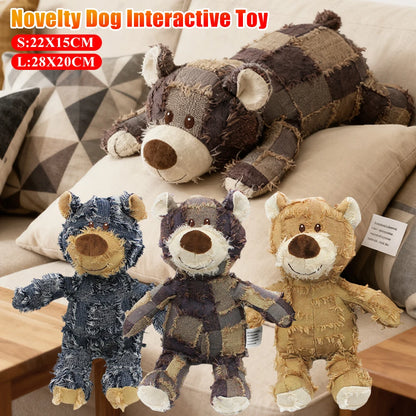 Pet Dog Toys Bear Squeaking Stuffed Toys For Dogs Cat Chew Squeak Toy for Small Dogs Play Funny Training Anxiety Relief Sleep Do
