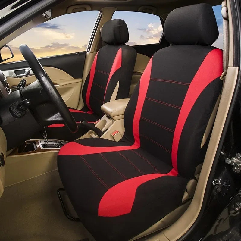 5-seat Full-coverage Car Seat Covers, Breathable Fabric, Wear-resistant, Fits Most Car Models, All-season Use Seat Accessories