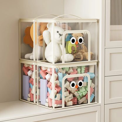 UFORU Toy storage bag large capacity basket home living room high appearance level baby wooden box finishing box artifact