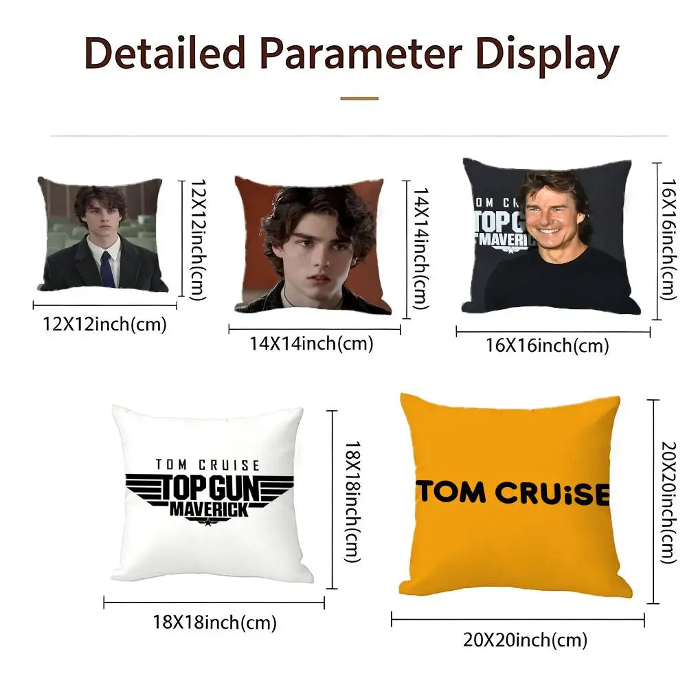 movie - Tom Cruise Cushion Cover Cushion Cover Set 4Pcs 50x50 45x45 40x40 Pillowcase Decorative Sofa Home Decor