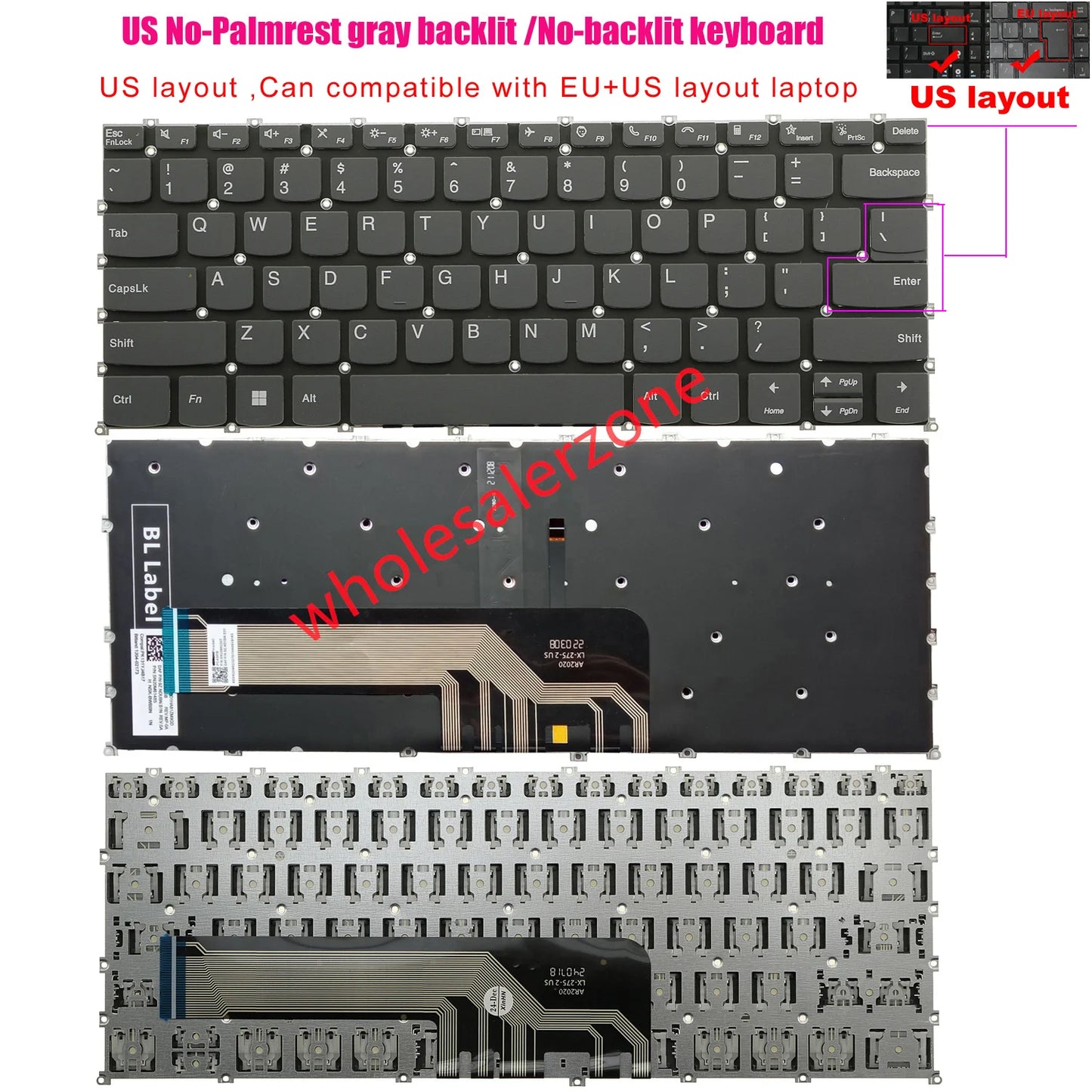 New for Lenovo ThinkBook 14 G4,14 G4 IAP,14 G4 ABA,ThinkBook Yoga 14s,14s Yoga ITL,14s Yoga G2 IAP series laptop US Keyboard
