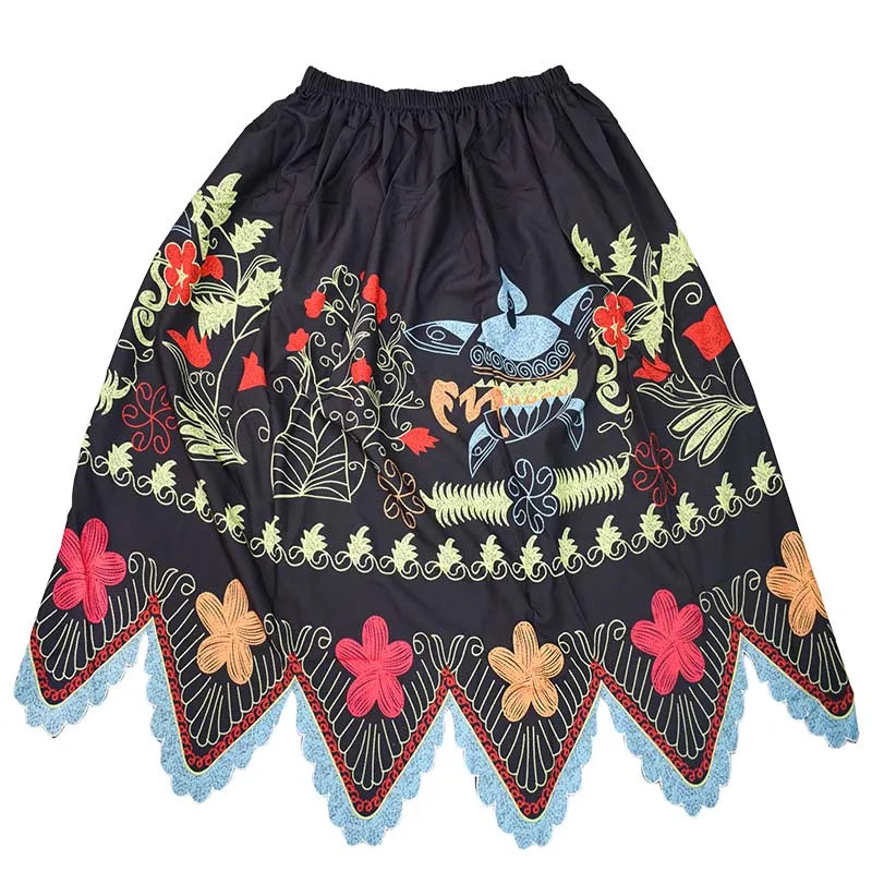 New Tropical Hawaiian Island Flower Pattern Skirt High Waist Printed Skirts Women's Clothing