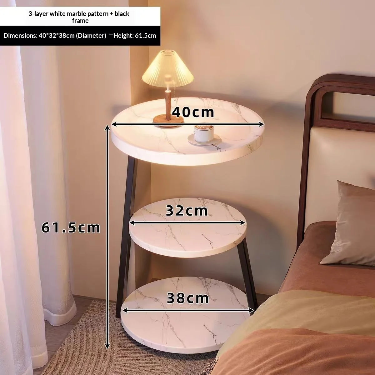 Coffee Table Bedroom Coffee Table Vintage Multi Tier Small Round Side Table Bedside Nightstand Creative Designer Living Room