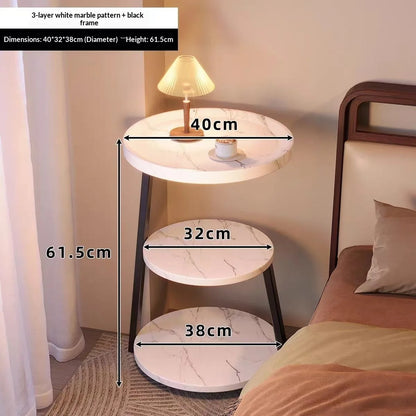 Coffee Table Bedroom Coffee Table Vintage Multi Tier Small Round Side Table Bedside Nightstand Creative Designer Living Room