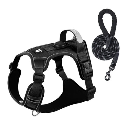 Anti Pull Dog Harness for Large Medium Dogs Reflective Escape Proof Tracker Chest Strap Breathable Adjustable Pet Supplies