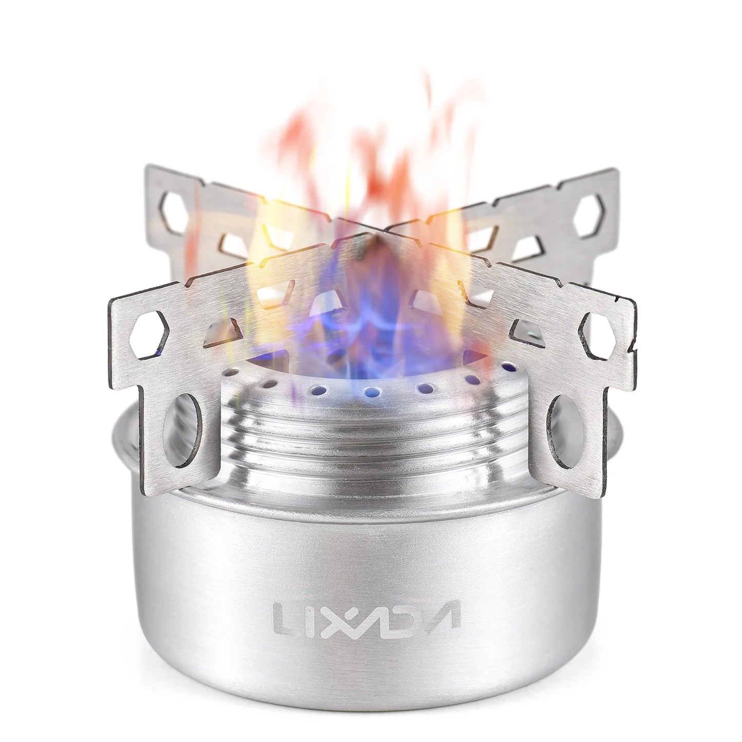Portable Mini Alcohol Camping Stove with Foldable Stand, Stainless Steel Stove for Outdoor Picnic Emergency Heating Cooking