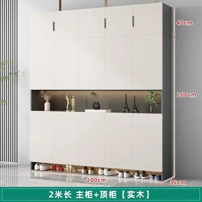 Living Room Shoe Cabinet Solid Wood Home Entrance Cabinet Display Household Door Locker Sideboards Szafki Do Salonu Furniture