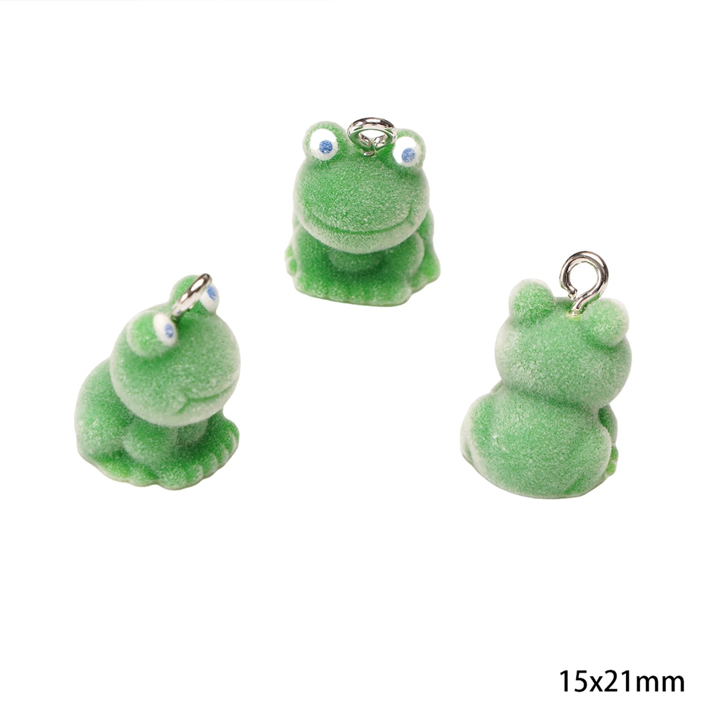 1Pcs 3D Flocking Resin Charms Cartoon Animal Pendant for Necklace Earrings Keychain Making DIY Jewelry Accessories Wholesale