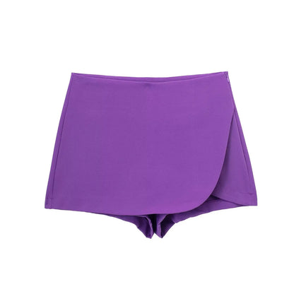 2025 Black Mini Skirt Shorts Woman Fashion Asymmetric Skort For Women High Waist Short Skirts Woman Summer Casual Shorts