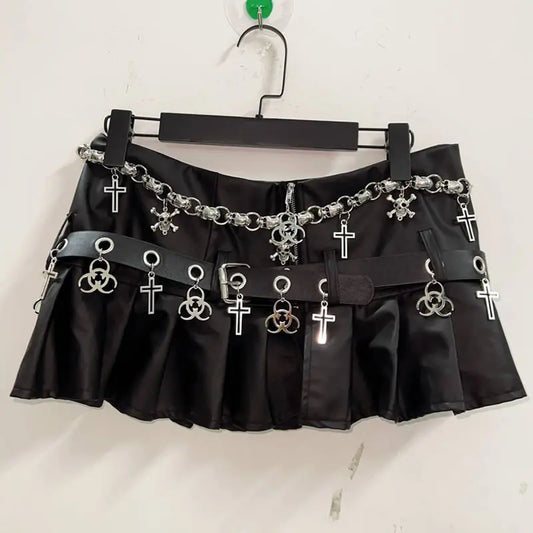 y2k clothes gothic clothes Skull Short skirts y2k fashion Gothic Skirt y2k Short skirts  vintage Short skirts Punk Short skirts
