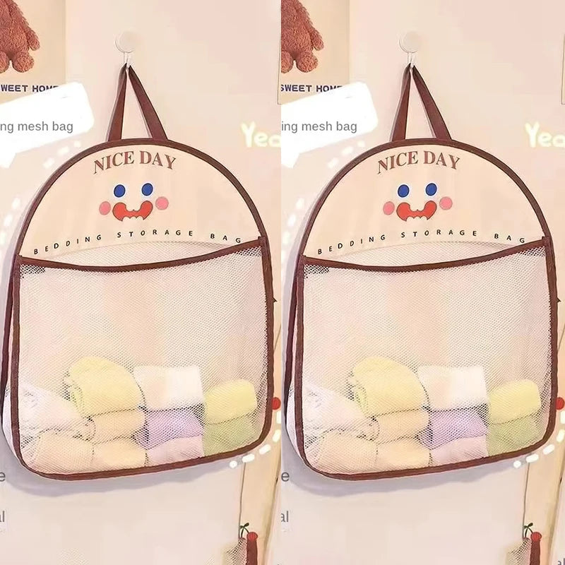 Socks Bra Storage Bag Large Capacity Breathable Mesh Bags Wall Hanging Behind The Door Bedroom Underwear Organizer Mesh Pocket