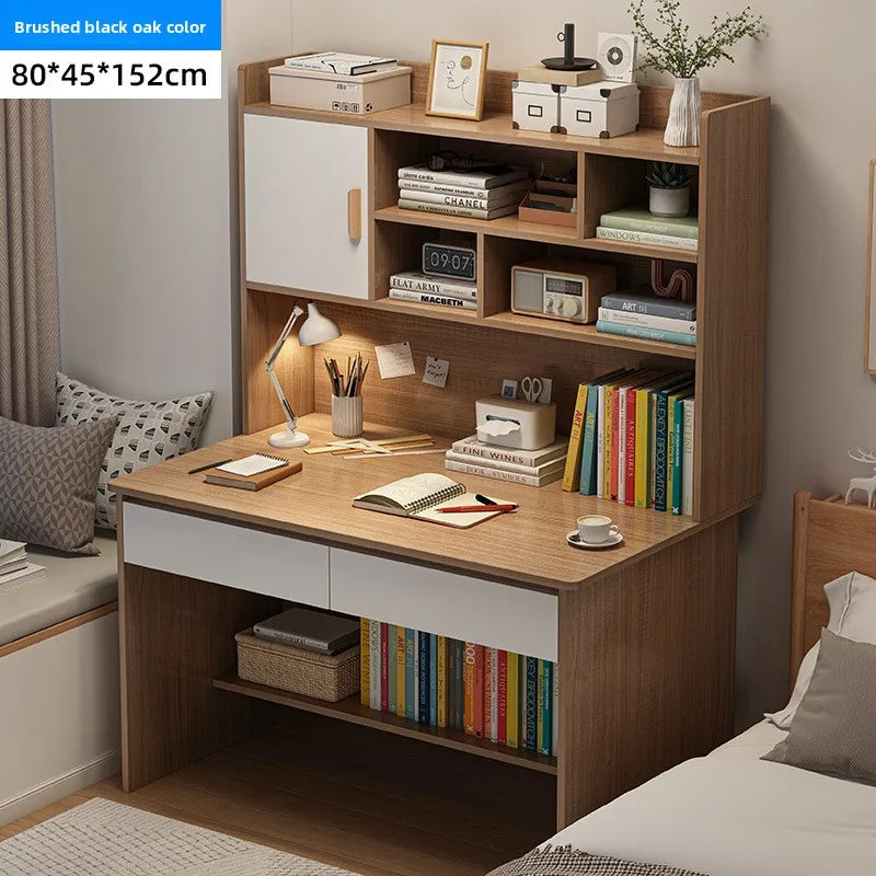 Desk Home Modern Simple Bookshelf Integrated Student Bedroom Learning To Write With Drawing Desk Office Computer Desk