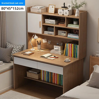 Desk Home Modern Simple Bookshelf Integrated Student Bedroom Learning To Write With Drawing Desk Office Computer Desk