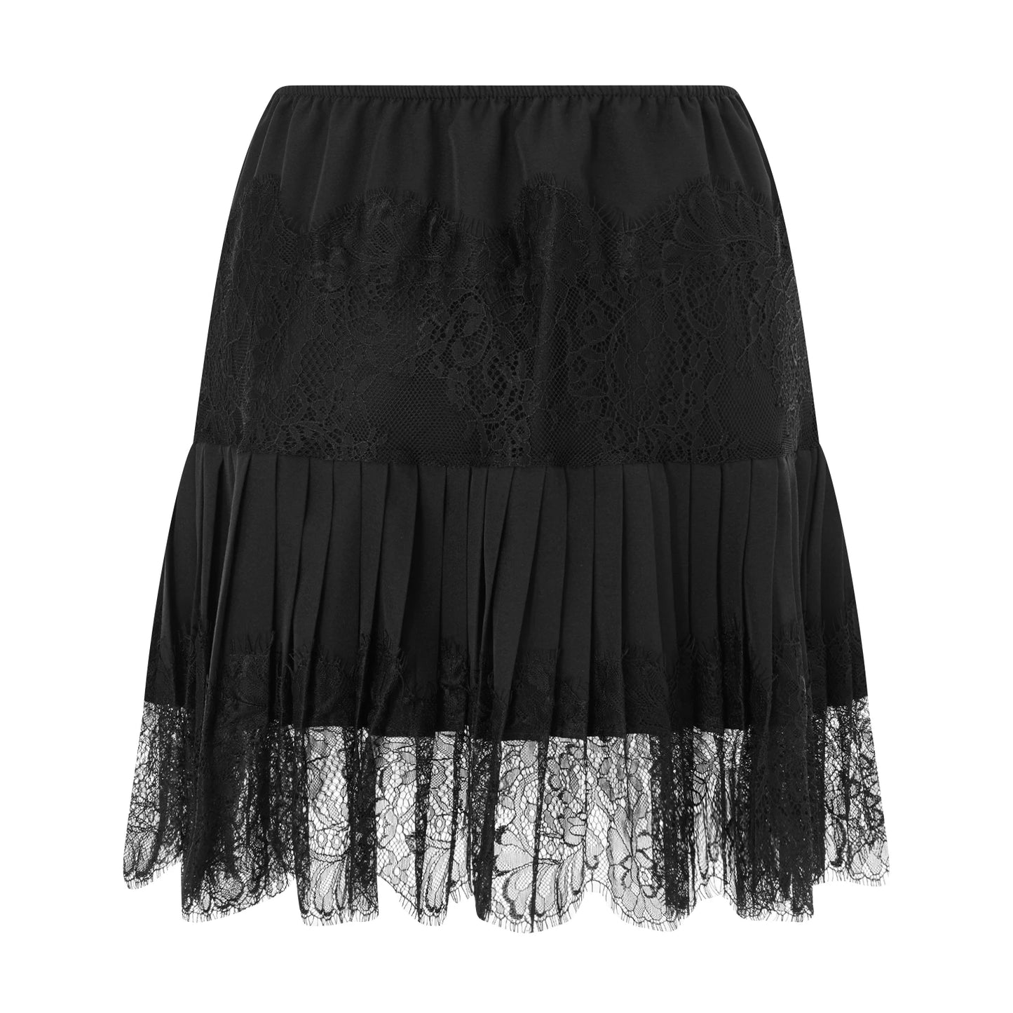 Y2k Lace Half Slip Skirt Flowy Ruffle Pleated Mini Skirts for Women Fairy Mesh Floral Mid Rise Layered Short Skirts Streetwear
