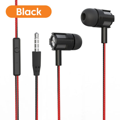 3.5mm Wired Headphones Over Ear HiFi Call Wire Control Earphones With Microphones Headsets For Cellphones Tablet Laptop Earbuds