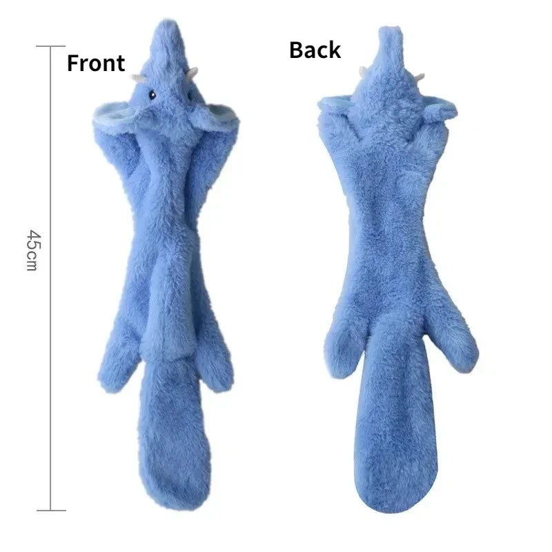 Funny Simulated Animal No Stuffing Dog Toy with Squeakers Durable Stuffingless Plush Squeaky Dog Chew Toy Crinkle Pet Squeak Toy