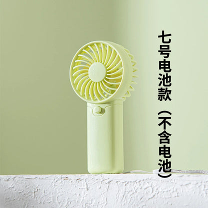 Portable Hand Fan Compact Size Lightweight Powerful Wind Student Daily Carry Camping Personal Cooling Device